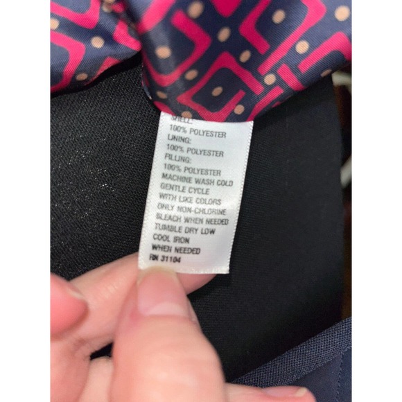 Crown & Ivy Long Women’s Sleeve Button Front Quilted Jacket Navy Blue Size L‎ - Picture 8 of 11